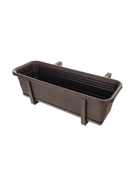 Kadax Balcony Box Planter Pot 50cm Handles Base Balcony Railing