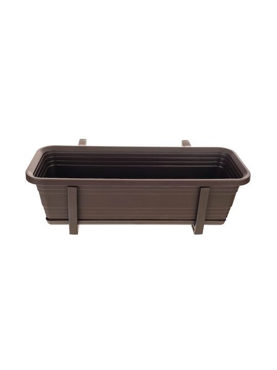 Kadax Balcony Box Planter Pot 50cm Handles Base Balcony Railing