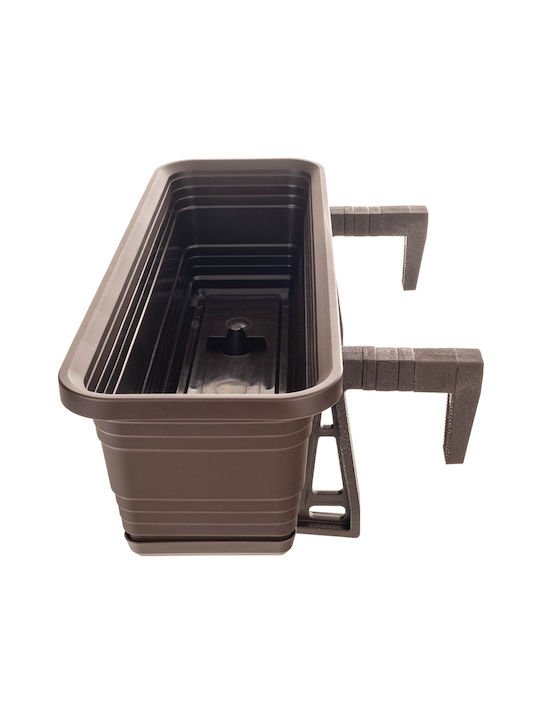 Kadax Balcony Box Planter Pot 50cm Handles Base Balcony Railing