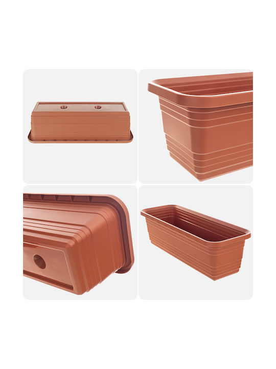 Kadax Balcony Box Planter Pot 50cm Brick Flower Box