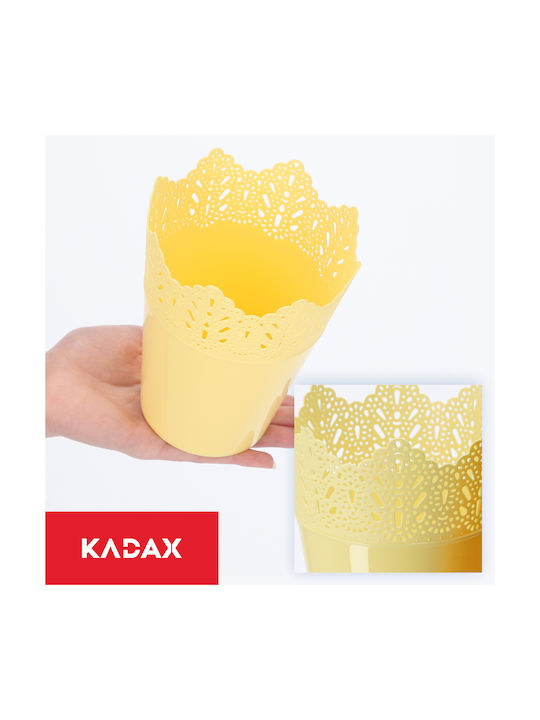 Kadax Flower Pot Cover Yellow 12 Cm