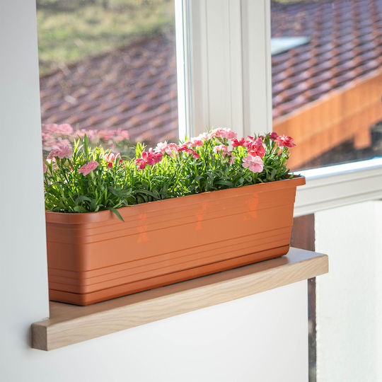 Kadax Balkonpflanzkasten Blumenkasten 40cm + Ziegelbasis