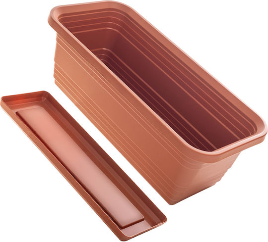 Kadax Balkonpflanzkasten Blumenkasten 40cm + Ziegelbasis