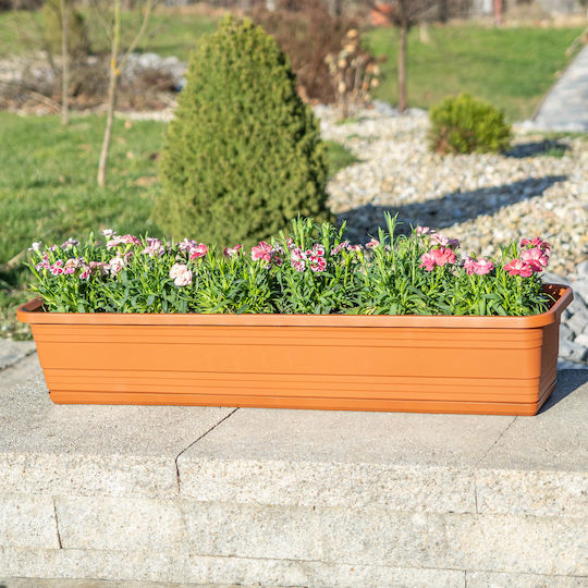 Kadax Balkonpflanzkasten Blumenkasten 40cm + Ziegelbasis