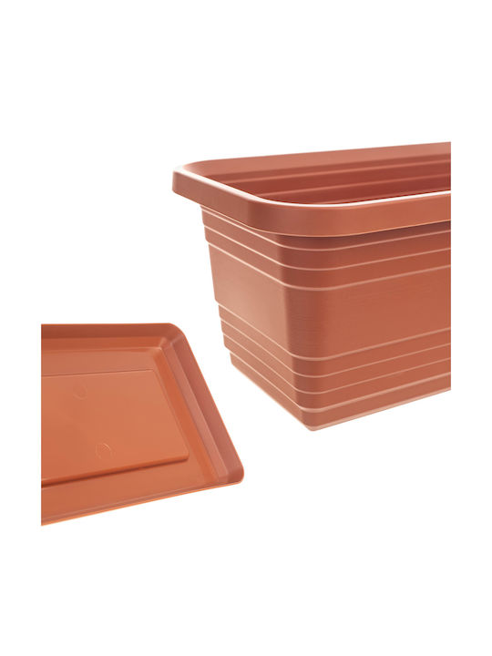 Kadax Balcony Planter Box Flower Pot 40cm + Brick Base