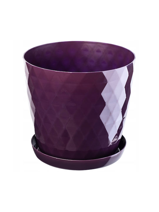 Farfurie din plastic pentru ghiveci Kadax, capac pentru ghiveci de flori, 12cm, mov