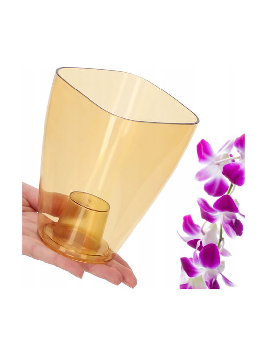 Kadax Orchid Pot Cover Plastic Flower Pot 9cm Honey
