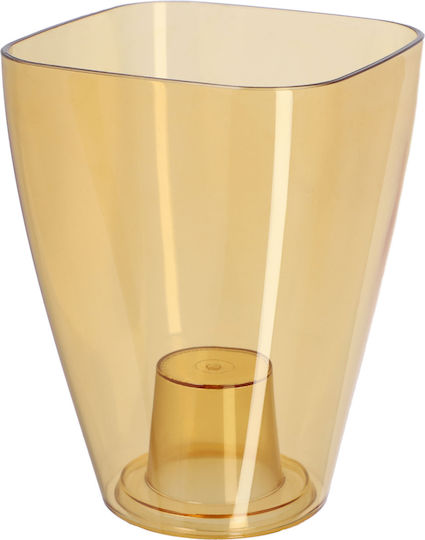Kadax Orchideen-Übertopf Plastik Blumentopf 9cm Honig
