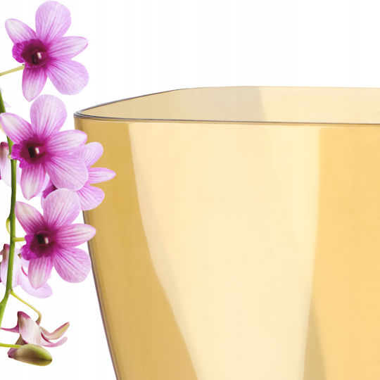 Kadax Orchideen-Übertopf Plastik Blumentopf 9cm Honig