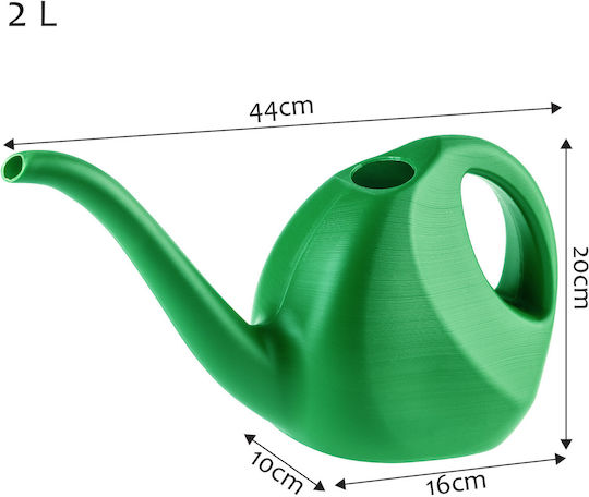 Kadax Plastic Watering Can 2lt Green
