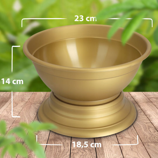 Kadax Friedhofsblumentopf Grabvase Kunststoff Pflanzgefäß 22cm