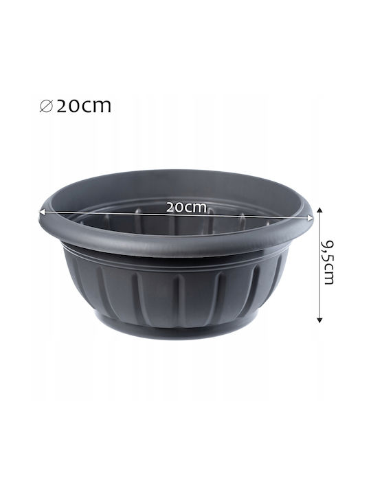 Kadax Garden Pot Bowl Graphite 20cm 2pcs Kadax Garden Pot Bowl Graphite 20cm 2pcs