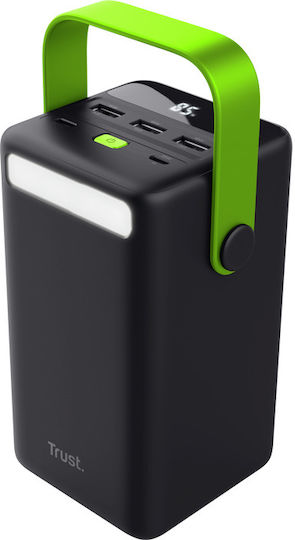Trust Redoh XXL Baterie Externă 50000mAh 20W Cu 3 Porturi De Ieșire USB-A Și Port USB-C Power Delivery Încărcare Rapidă PPS Negru