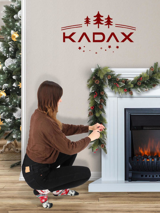 Kadax Χριστουγεννιάτικη Светлинна гирлянда Пластмасова Dense Pinecones Зелен 115см 1бр