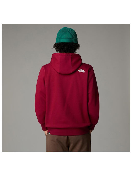 The North Face Simple Dome Men's Sweatshirt with Hood Burgundy