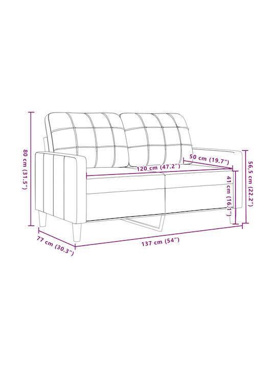 Living Room Furniture Set 3-Seater & 2-Seater Beige