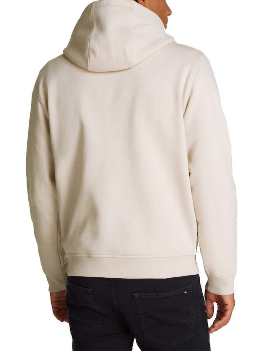 Tommy Hilfiger Herren Sweatshirt mit Kapuze und Taschen Mπεζ