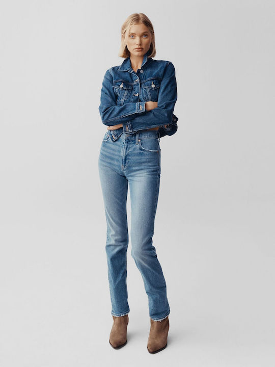 High Rise '90s Straight Τζιν Παντελόνι Medium Indigo