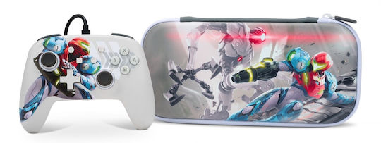PowerA Πλαστική Θήκη Μεταφοράς Metroid Dread για Κονσόλα Switch / Switch Lite