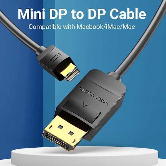 Vention Cable DisplayPort male - mini DisplayPort male 3m Μαύρο (HAABI)