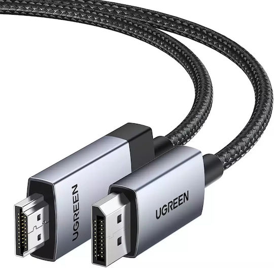 Ugreen Cable DisplayPort male - HDMI male 2m Gray (15774)