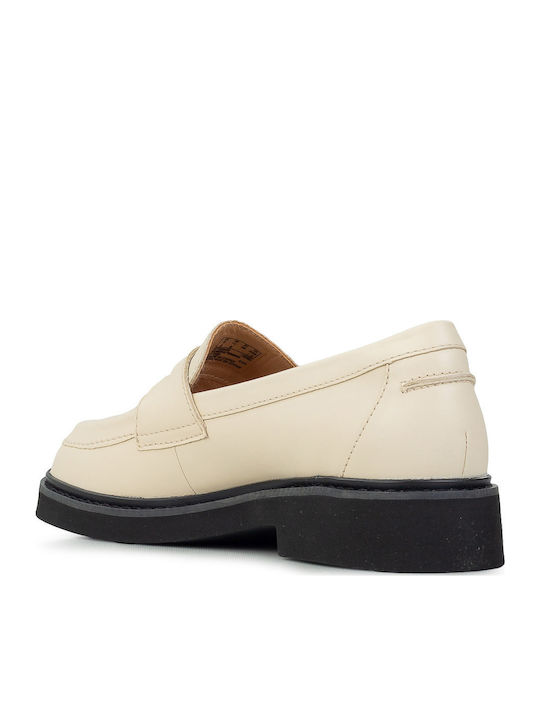 Edge Leder Damen Loafers in Weiß Farbe
