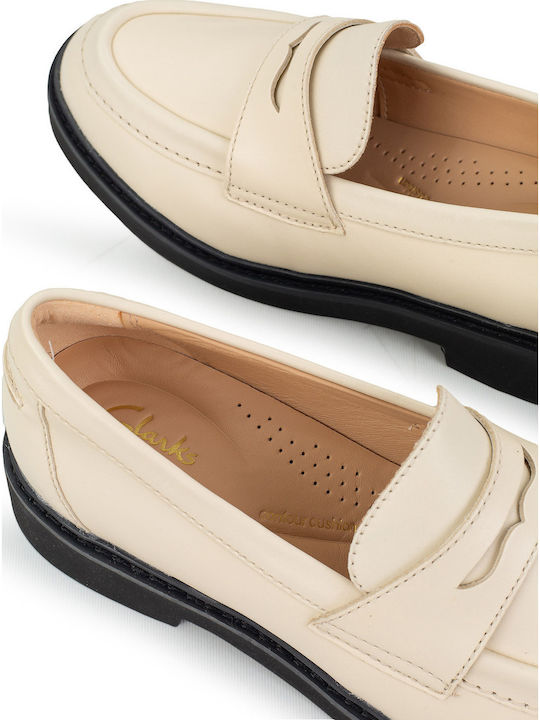 Edge Leder Damen Loafers in Weiß Farbe