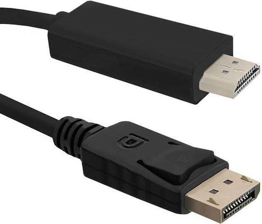 Qoltec Cable DisplayPort male - HDMI male 1m Black (50435)