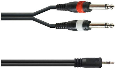 Audio Master THP002/1.5M Cablu 2x 6,3 mm de sex masculin - 3,5 mm de sex masculin 1.5m (THP002/1.5M)