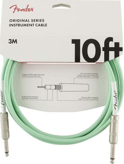 Fender Original Series Cable 6.3mm male - 6.3mm male 3m Green (990510058)