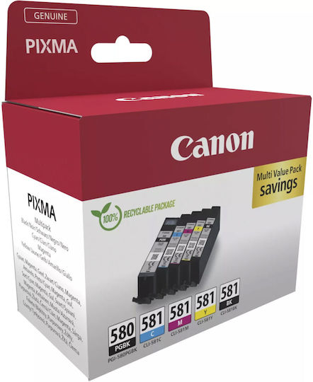 Canon Original Pack of InkJet Printer Inks Black / Multiple (Color) (2078C007)