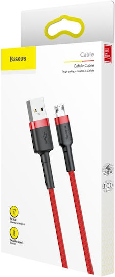 Baseus Cafule 1m Regular USB 2.0 to micro USB Cable Red (CAMKLF-B09)