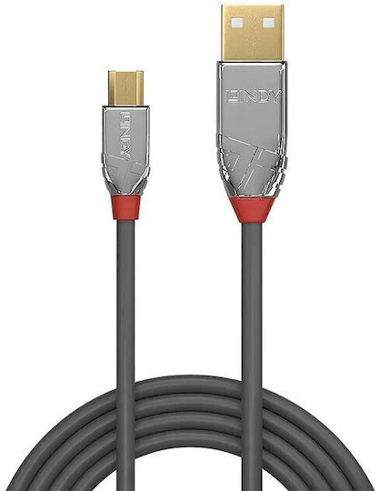 Lindy Редовна USB 2.0 до микро USB кабел Сив 0.5м (36651) 1бр