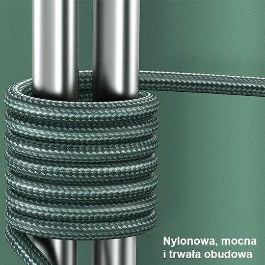 Usams U55 1m Braided USB 2.0 to micro USB Cable Green (SJ450USB02)