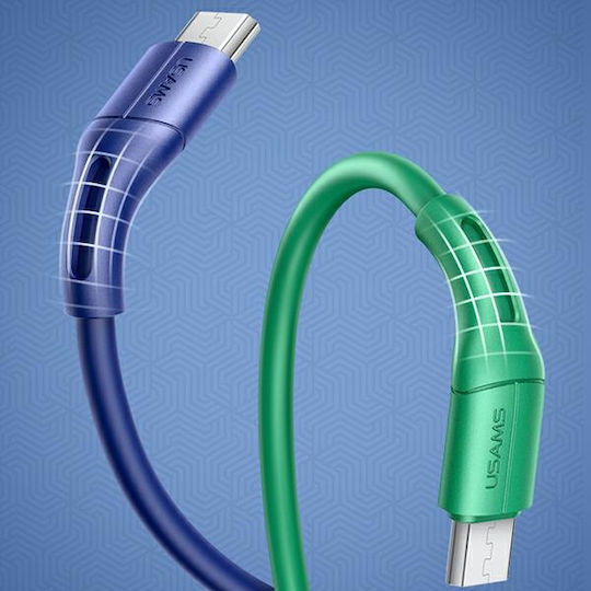 Usams U68 Regular USB 2.0 to micro USB Cable Πράσινο 1m (SJ502USB04)