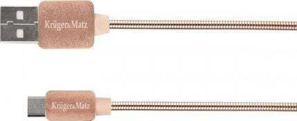 Kruger & Matz Edelstahl USB 2.0 auf Micro-USB-Kabel Rosa 1m (KM0360) 1Stück