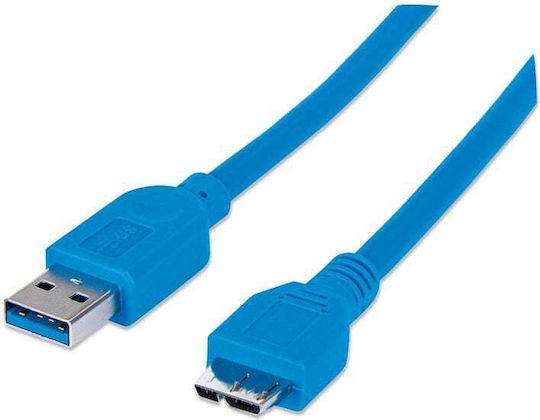 Techly Regular USB 3.0 to micro USB Cable Μπλε 0.5m (304857)