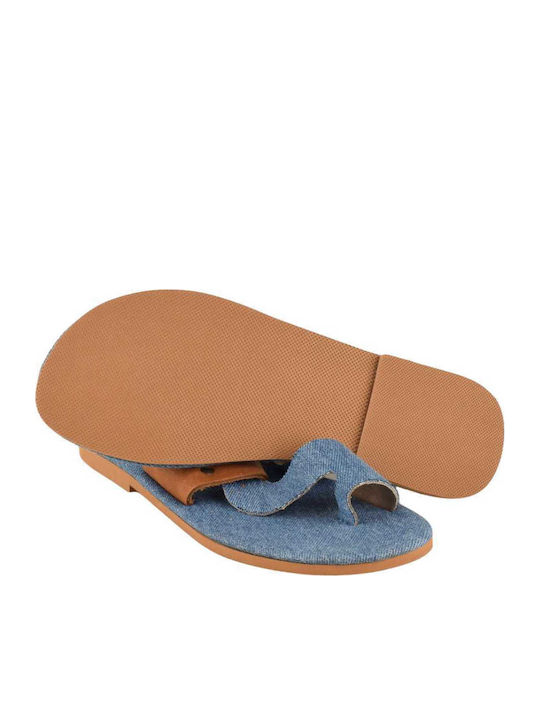 Women's Flat Sandals in Blue Color