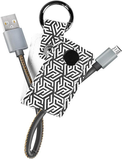 LogiLink Keychain USB 2.0 to micro USB Cable Μαύρο 0.22m (CU0165)