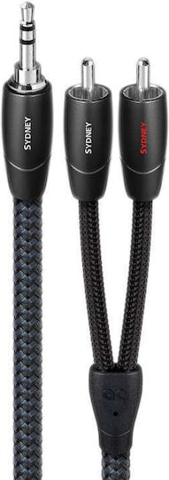 Audioquest Καλώδιο Ήχου 3.5mm male - RCA male Μαύρο 1m Sydney