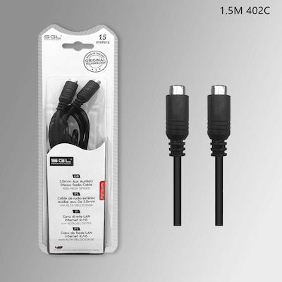 SGL 3.5mm female - 3.5mm female Cable Black 1.5m (097787)