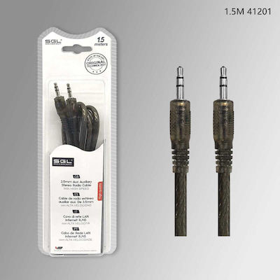 SGL 3.5mm male - 3.5mm male Cable Black 1.5m (097695)