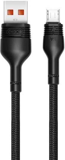 XO Braided USB 2.0 to micro USB Cable Μαύρο 1m (NB55)