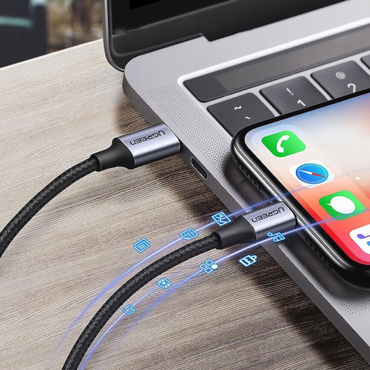 Ugreen Braided / Regular USB-C to Lightning Cable 36W Gray 1m (70523)