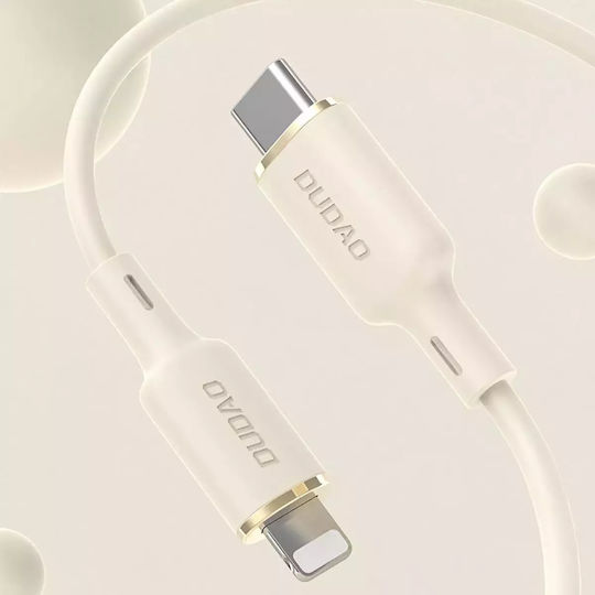Dudao L7SCL USB-C zu Lightning Kabel 30W Beige 1m