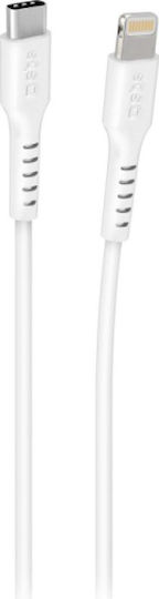 SBS USB-C to Lightning Cable Λευκό 3m (CABLELIGTC3W)