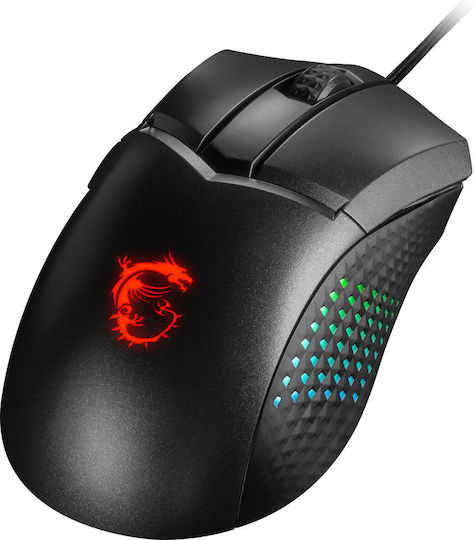 MSI Clutch GM51 Ασύρματο RGB Gaming Ποντίκι 6400 DPI Μαύρο