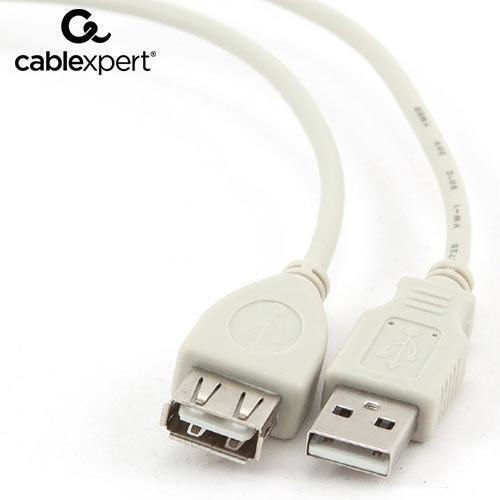 Gembird USB 2.0 Cable USB-A male - USB-A female Λευκό 0.75m CC-USB2-AMAF-75CM/300