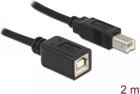 DeLock USB 2.0 Cable USB-B male - USB-B female 2m (83427)