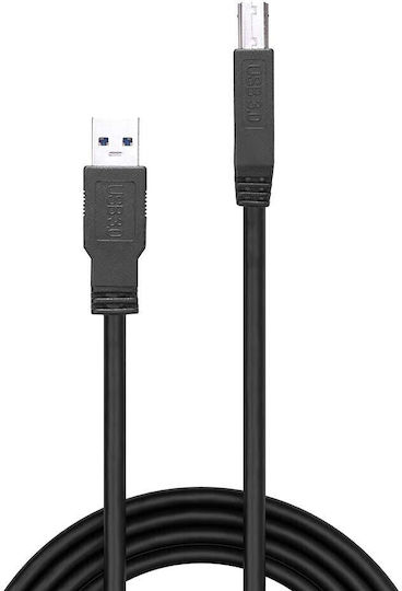 Lindy USB 3.1 Кабел USB-A мъжки - USB-B мъжки Черен 10м 43098
